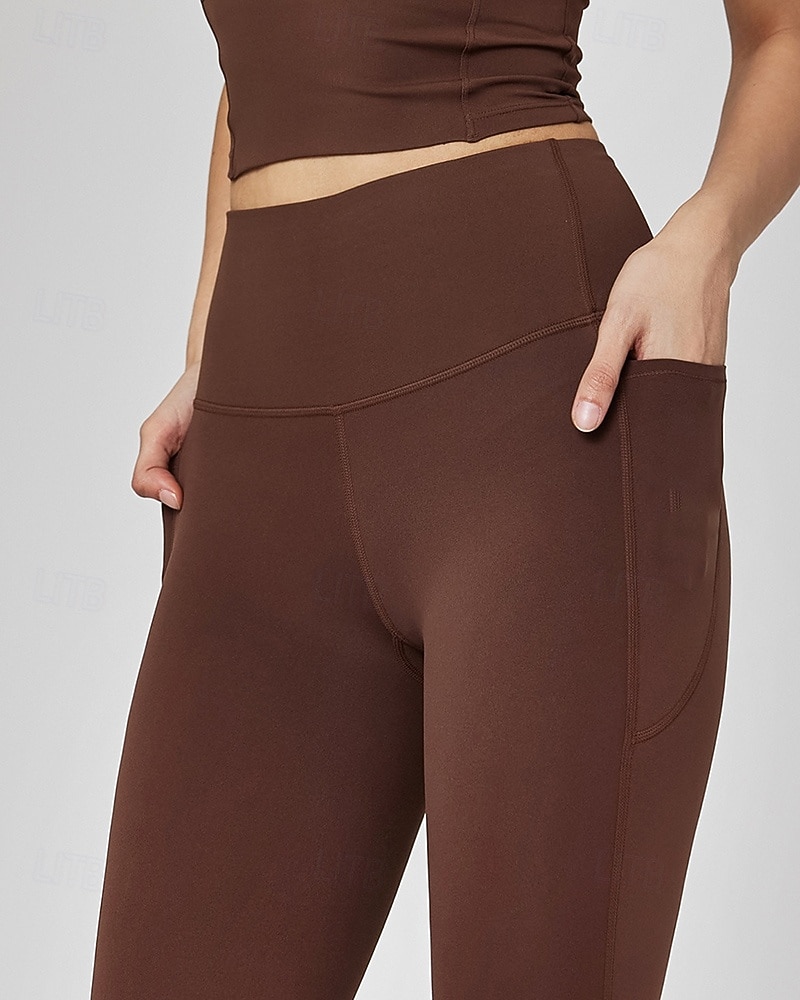 Per donna Pantaloni fitness Pantaloni da Pilates Pantaloni da yoga con tasche Leggero Vita Alta Palestra Pilates Zumba Pantaloni Rosa Caffè Autunno Gli sport Abbigliamento sportivo Micro-elastico del 2025 a $12.39 –P4