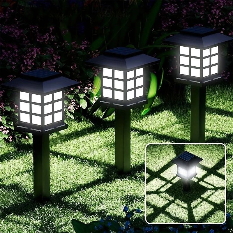 4PCS LED Solar Pathway Lights Outdoor Lights Waterproof Lawn Lights Garden Landscape Courtyard Terrace Driveway Decorative Lighting 2025 - $27.99 –P9