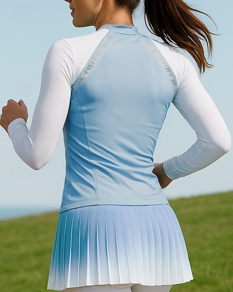 Damskie Koszulka do biegania Koszulka do tenisa Szczupła Długi rękaw Tee Tshirt Kolorowy blok Szybkie wysychanie Lekki Oddychający Bransoletka tenisowa Golf Bieganie Odzież sportowa Odzież sportowa 2025 - $34.99 –P2