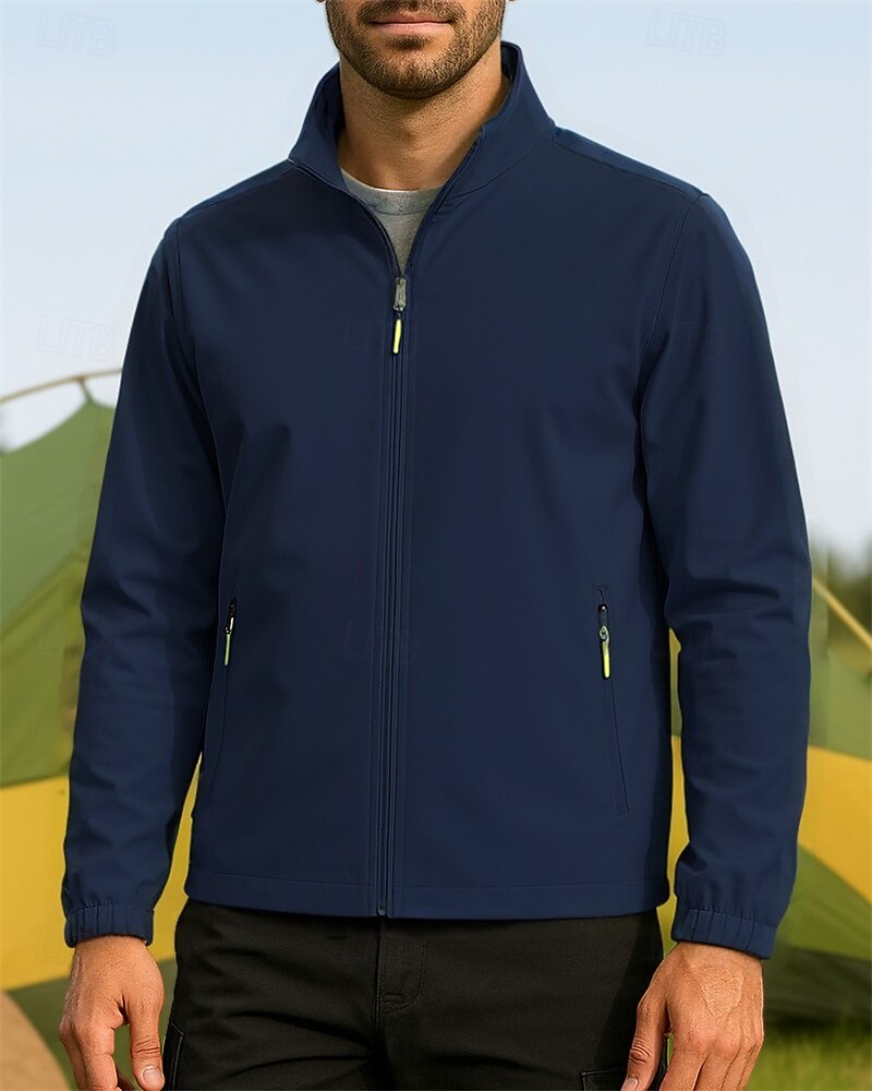 Муж. Куртка для туризма и прогулок Спортивная куртка Дождевик На открытом воздухе Водонепроницаемость Легкость Дышащий Походная одежда Походная одежда Весна Осень Жакет Теннис Гольф Бег Сплошной цвет 2025 - $29.99 –P5