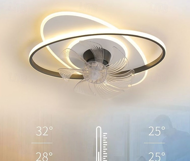 ny modern minimalistisk takfläkt, oscillerande sovrum/matsal/arbetsrum 2025 - $253.39 –P4