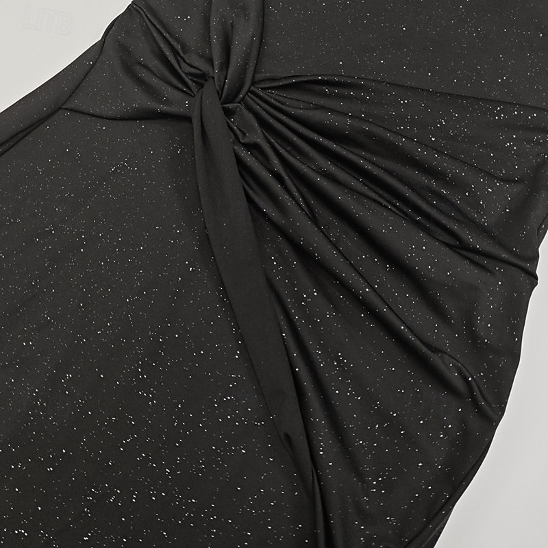 Damen Langes Kleid Maxikleid Abschlussballkleid Partykleid Mode Party Besonderer Anlass Abendgesellschaft Normale Passform Einfach Langarm Kalter Schulter-Ausschnitt Schwarz Purpur Braun Herbst 2025 - $25.99 –P17