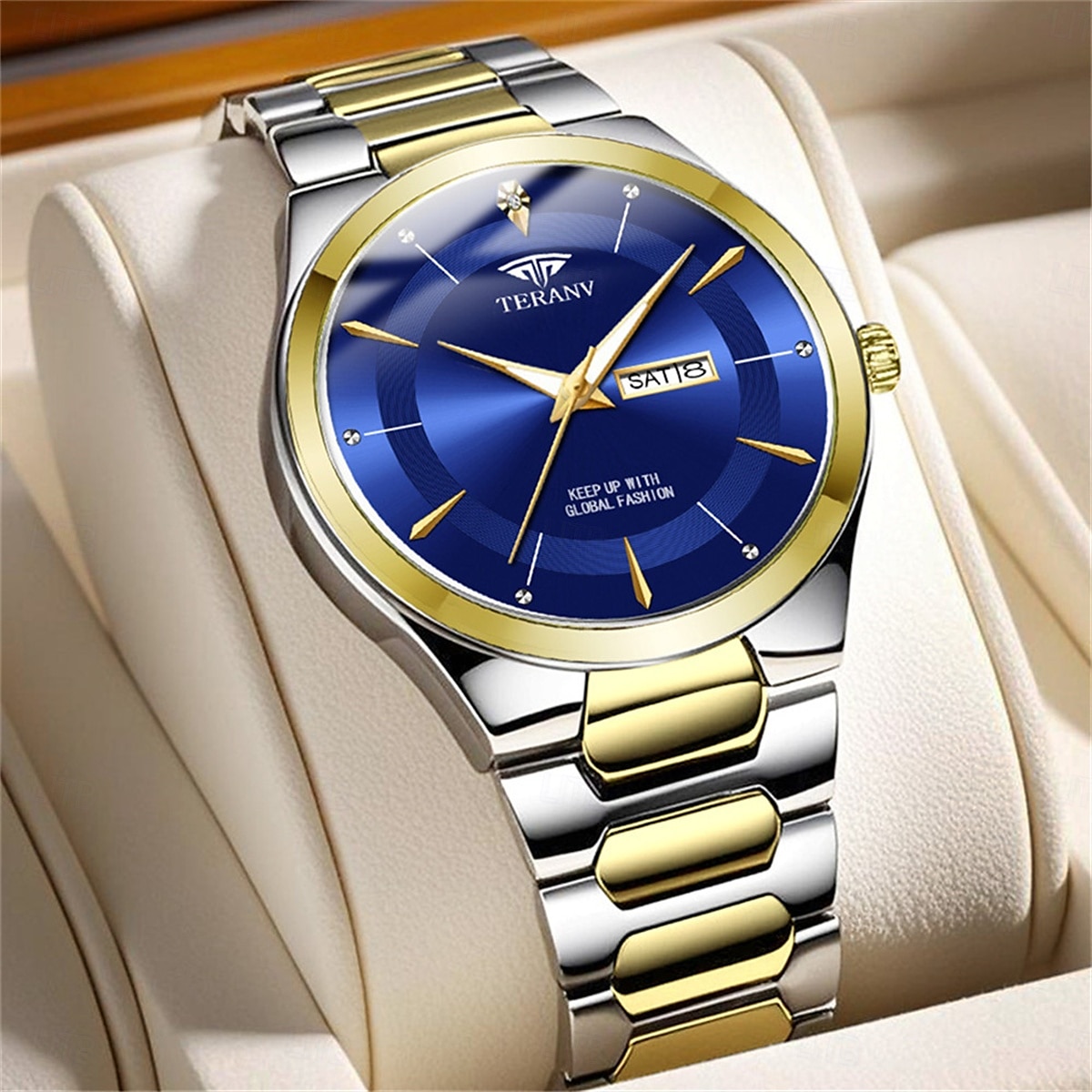 Fashion Men's Steel Strap Quartz Watch with Simple Design and Circular Dial IPX7 Waterproof Luminous Calendar Date Quartz Watch 2025 - $21.99 –P2