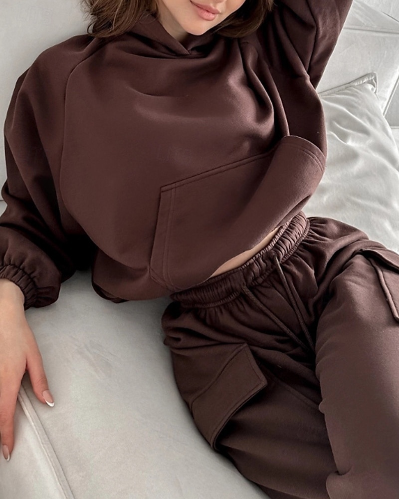 Mujer Tracksuit Pantalones Deportivo Pantalones de chándal Encaje Bolsillo Color sólido Trajes de Yoga Otoño Magenta Negro Gimnasio Ropa Deportiva Corriendo Mantiene abrigado Resistente al Viento 2025 - $35.99 –P18