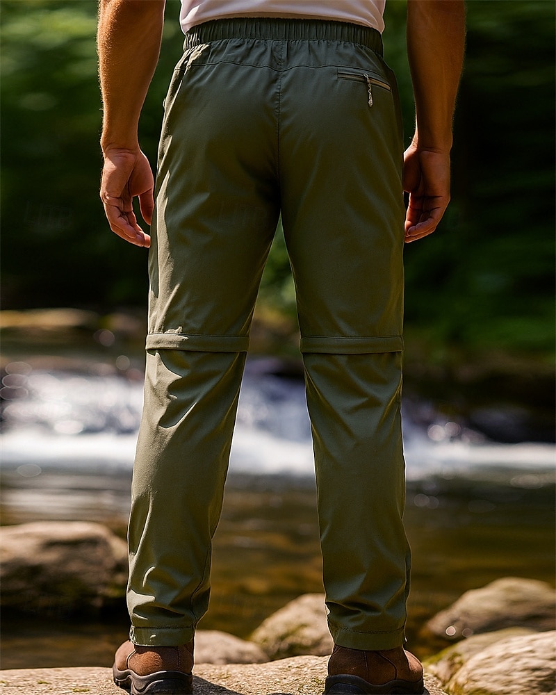 Herren Wanderhosen Frühling Herbst Außen Normale Passform Wasserdicht Schnelltrocknend Leicht Atmungsaktiv Hosen Kordelzug Tasche Elastischer Bund Schwarz Armeegrün Camping / Wandern Golfspiel Laufen 2026 - $31.99 –P2