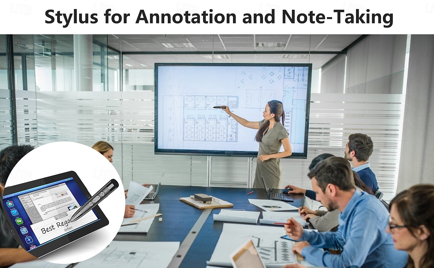 Multi Functional Page Turning Pen Wireless Presenter Clicker Teacher's Remote Red & Telescopic Pointer Page Turner Conference Speech Teaching and Training Presentation Clicker Stylus Pen 2025 - $31.99 –P6