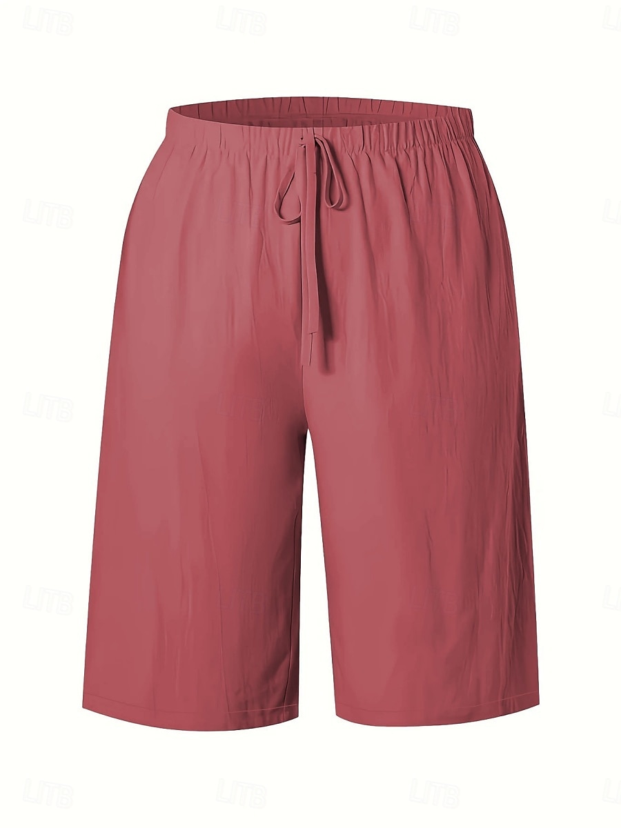 Mulheres chinês Bermudas Férias Moda Básico Comprimento do joelho Cintura Alta Tecido Bolsos Cintura elástica Confortável Macio Micro-Elástica Ao ar livre Rua Verde Militar Azul marinho Preto Branco de 2025 por $13.99 –P30