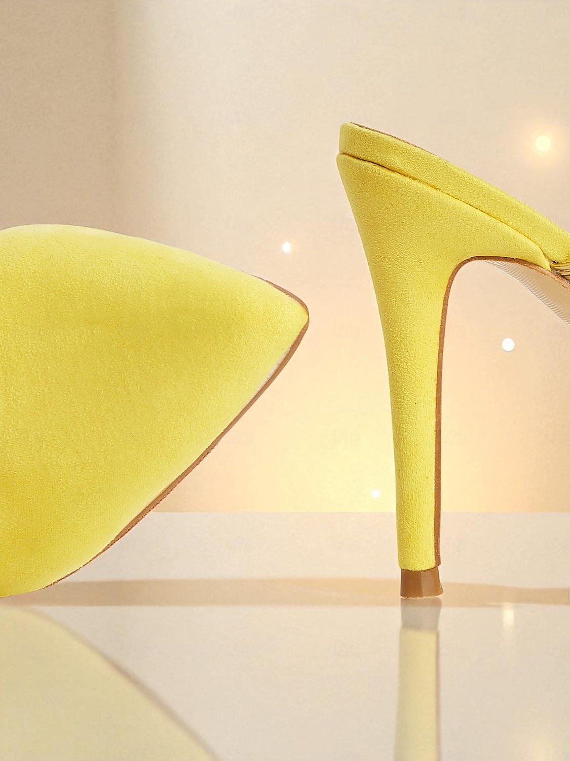 Sandale stiletto galbene pentru femei cu barete aurii - tocuri înalte cu vârful ascuțit pentru petreceri în viața de noapte și evenimente de seară 2025 - $64.99 –P7