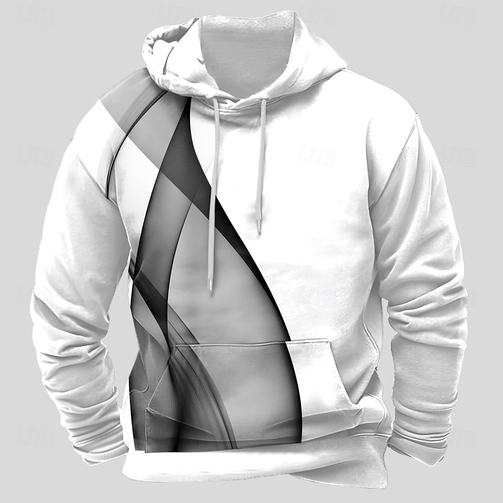 Per uomo Geometrico Illusione ottica Felpe con cappuccio Felpa Felpa con cappuccio Felpa con cappuccio Girocollo Casual Stampa 3D Ferie Abbigliamento casual alla moda Nero Bianco Coulisse Autunno del 2025 a $26.99 –P5