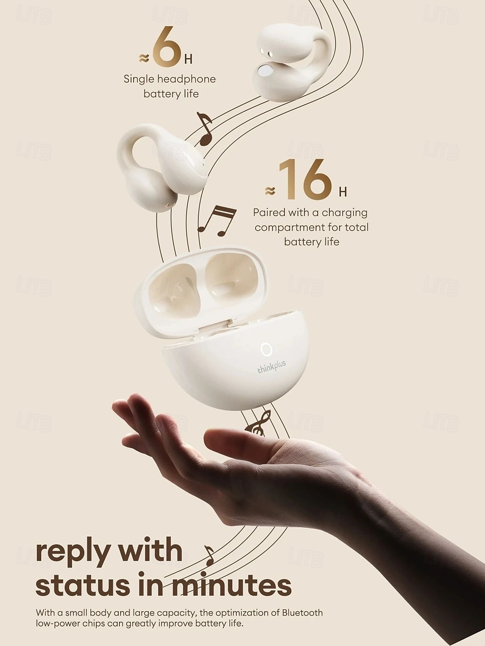 Origina Lenovo LP25 Bluetooth V5.4 Earphones Multi-function Ear-clip Design Headphones Fast Charging with Type-C Port Earbuds 2025 - $27.99 –P12