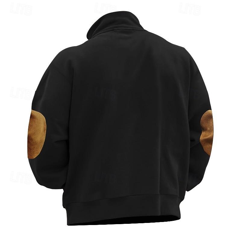 Men's Sweatshirt Quarter Zip Sweatshirt Black Wine Camel Light Grey Dark Gray Half Zip Color Block Sports & Outdoor Daily Holiday Polyester Streetwear Basic Casual Spring Autumn / Fall Clothing 2026 - $22.99 –P8