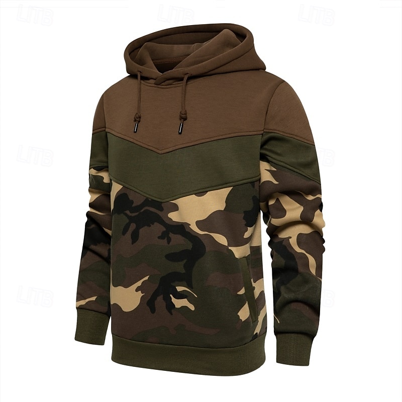 Men's Hoodie Pullover Hoodie Sweatshirt Light Yellow Wine Red Denim Blue Black White Hooded Color Block Front Pocket Sports & Outdoor Casual Daily Streetwear Cool Sportswear Fall & Winter Clothing 2025 - $27.99 –P8