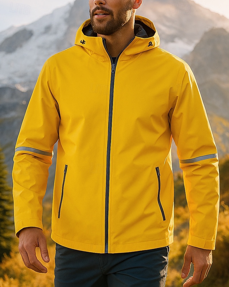 Men's Hiking Jacket Winter Coat Sport Jacket Outdoor Fleece Lining Waterproof Quick Dry Lightweight Hiking Outfits Hiking Clothes Winter Autumn / Fall Jacket Tennis Golf Running Solid Color Black 2026 - $61.99 –P5