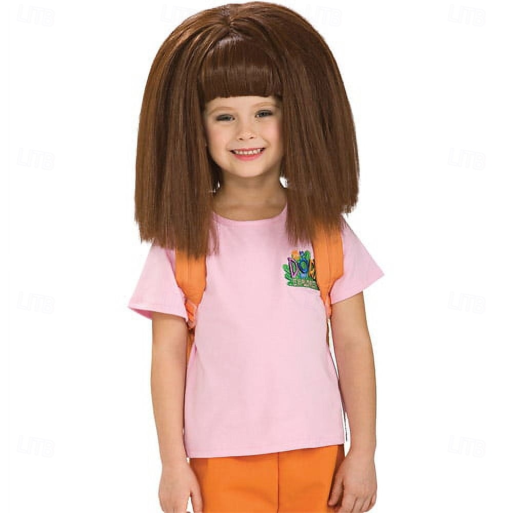 Dětská paruka pro halloweenský kostým Dory Brown od Rubieho 2025 - $26.99 –P1