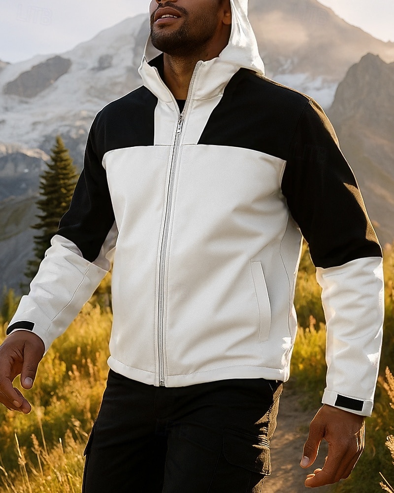 Муж. Куртка для туризма и прогулок Спортивная куртка Дождевик На открытом воздухе Водонепроницаемость Быстровысыхающий Легкость Дышащий Походная одежда Походная одежда Весна Осень Жакет 2026 - $42.99 –P4