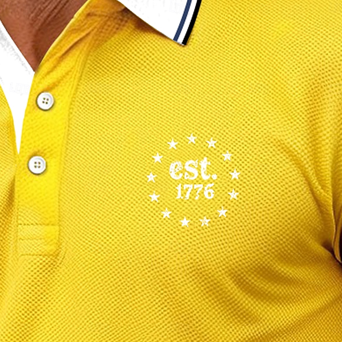 Férfi Golfing Hétköznapi Sport Hajtóka Bordás pólógallér Rövid ujjú Alap Modern Színes Sas Kollázs Gombok Nyár Sárga Rubin Sötétkék Szürke Golfing 2025 - $23.99 –P3
