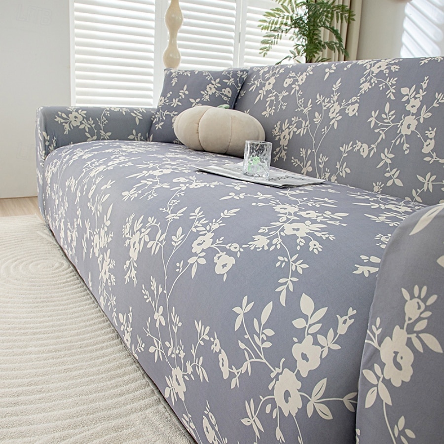 Fundas de sofá con estampados de verano, refrescantes, universales, en forma de L, para chaise longue de 1, 2, 3 o 4 plazas, de seda fría y elástica. 2025 - $84.99 –P17