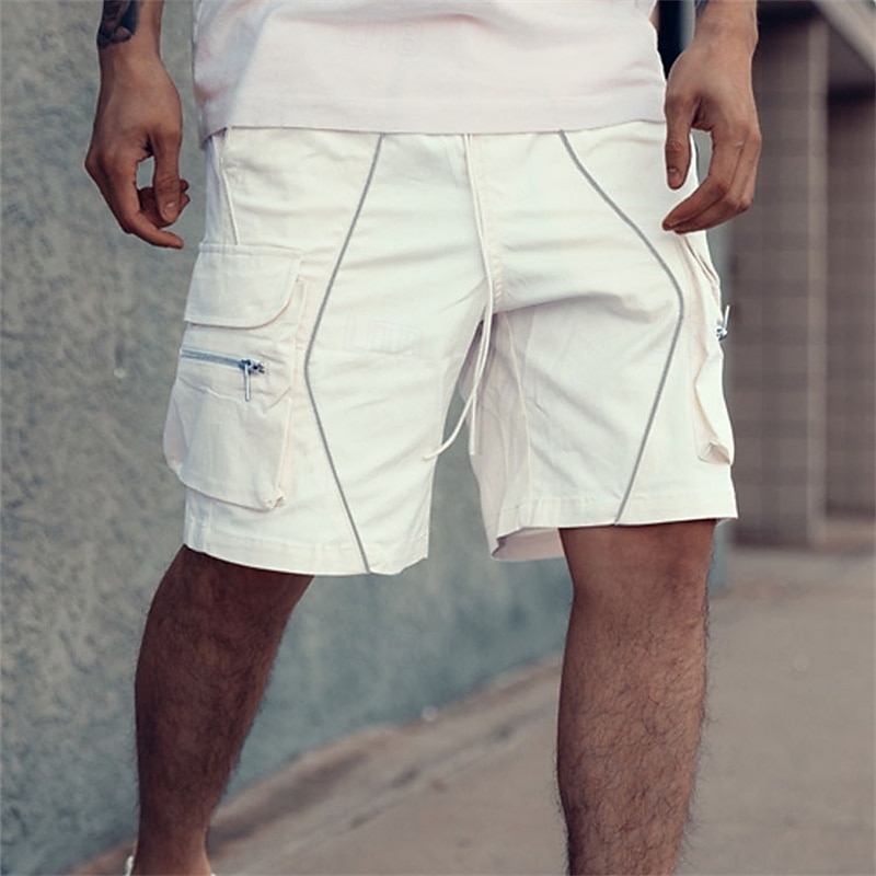 Per uomo Pantaloncini cargo Shorts Pantaloncini Estivi Coulisse Elastico in vita Multi-tasche Patchwork Comodità Indossabile Lunghezza al ginocchio All'aperto Sport Quotidiano Moda Casual Nero Bianco del 2025 a $21.99 –P2