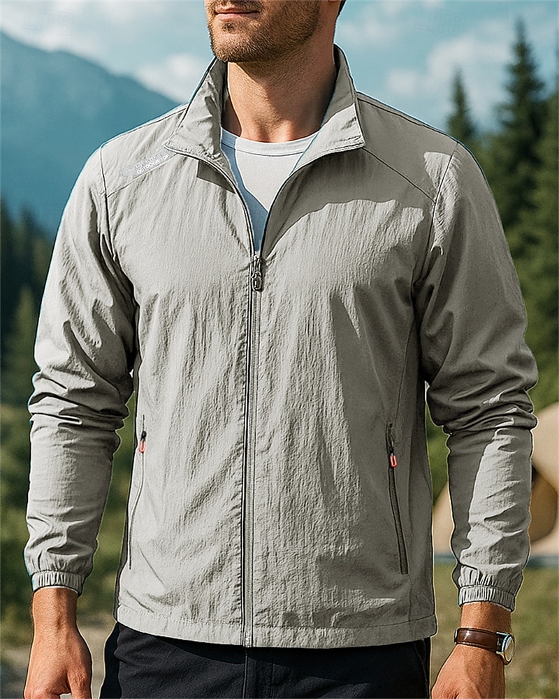 Homens Jaqueta Outdoor Jaqueta de Trilha Jaqueta esportiva Ao ar livre Prova-de-Água A Prova de Vento Secagem Rápida Leve Roupas de caminhada Roupas de caminhada Primavera Outono Jaqueta Tênis Golfe de 2026 por $18.49 –P6