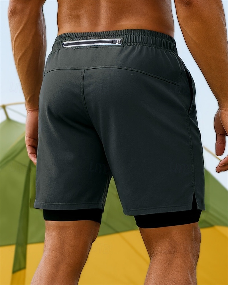Hombre Pantalones Cortos Running Pantalones cortos al aire libre Cintura elástica Bermudas Deporte Casual Ligero Transpirable Tenis Correr Corriendo Ajuste regular Ropa de deporte Ropa de Deporte 2025 - $21.99 –P6
