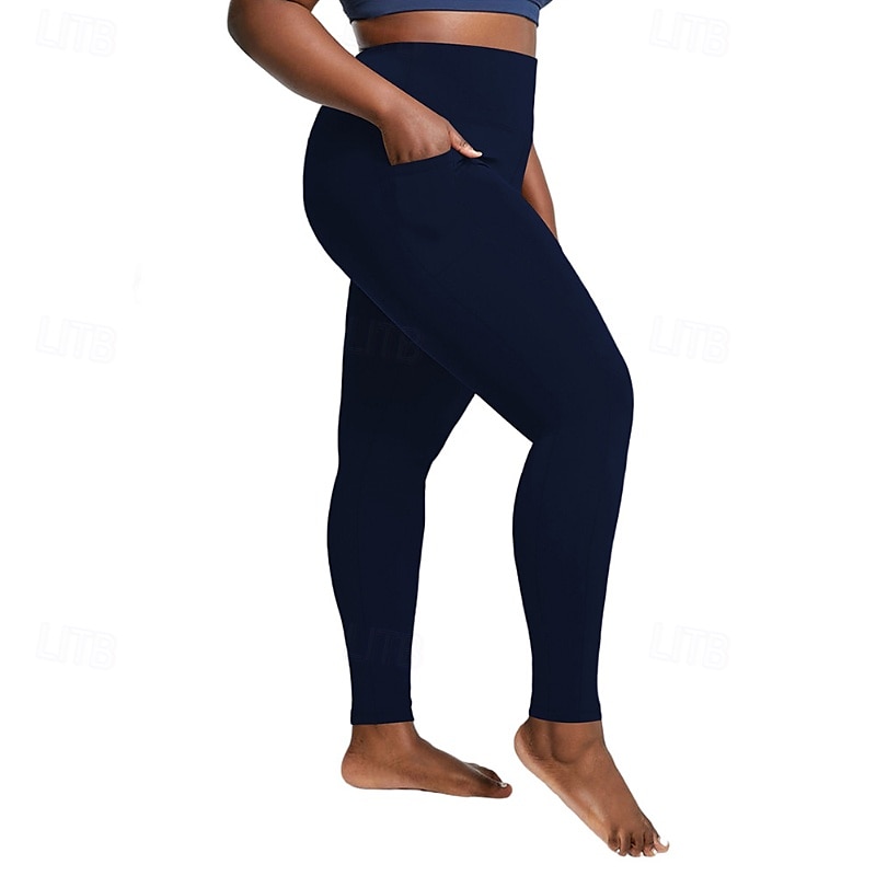Per donna leggings da pilates pantaloni sportivi Leggings da yoga Tasca Leggero Pilates Palestra Corsa Pantaloni Nero Rosa polverosa Borgogna Spandex Taglie Forti Gli sport Abbigliamento sportivo del 2025 a $18.49 –P7
