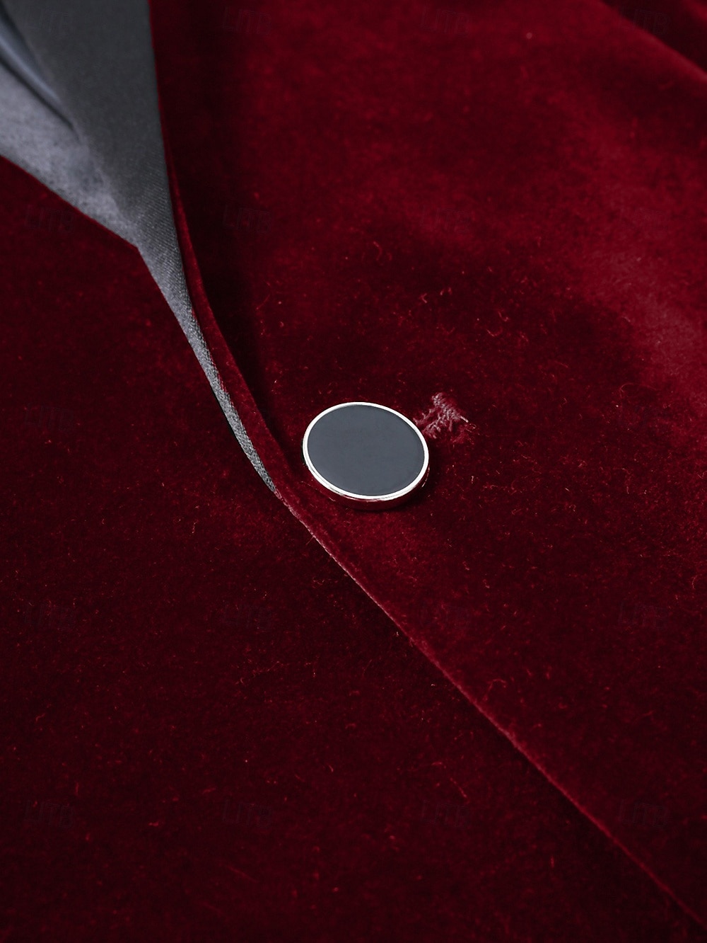 Men's Velvet Blazer Jacket Party Tuxedos Warm Vintage Fall Winter Solid Color Pocket Classic Single Breasted One-button Blazer Black Red Blue Green 2025 - $68.99 –P3