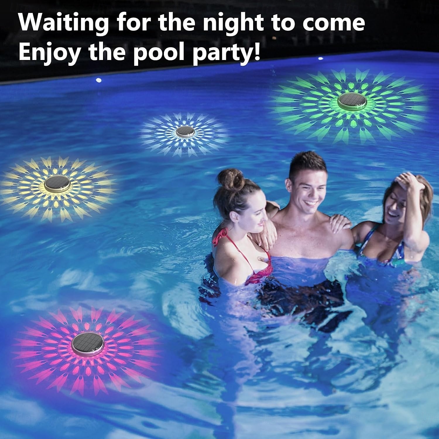Solar Rechargeable Floating Pool Lights That Float with Remote Control 9 Lighting Timing Mode Waterproof for Inground Pool Bathroom Bathtub Pool Party 2025 - $46.76 –P9