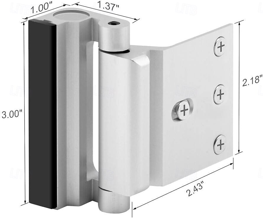 EVERPLUS Home Security Door Reinforcement Lock - Child Safety, 800lbs Force, Easy Install - View #3