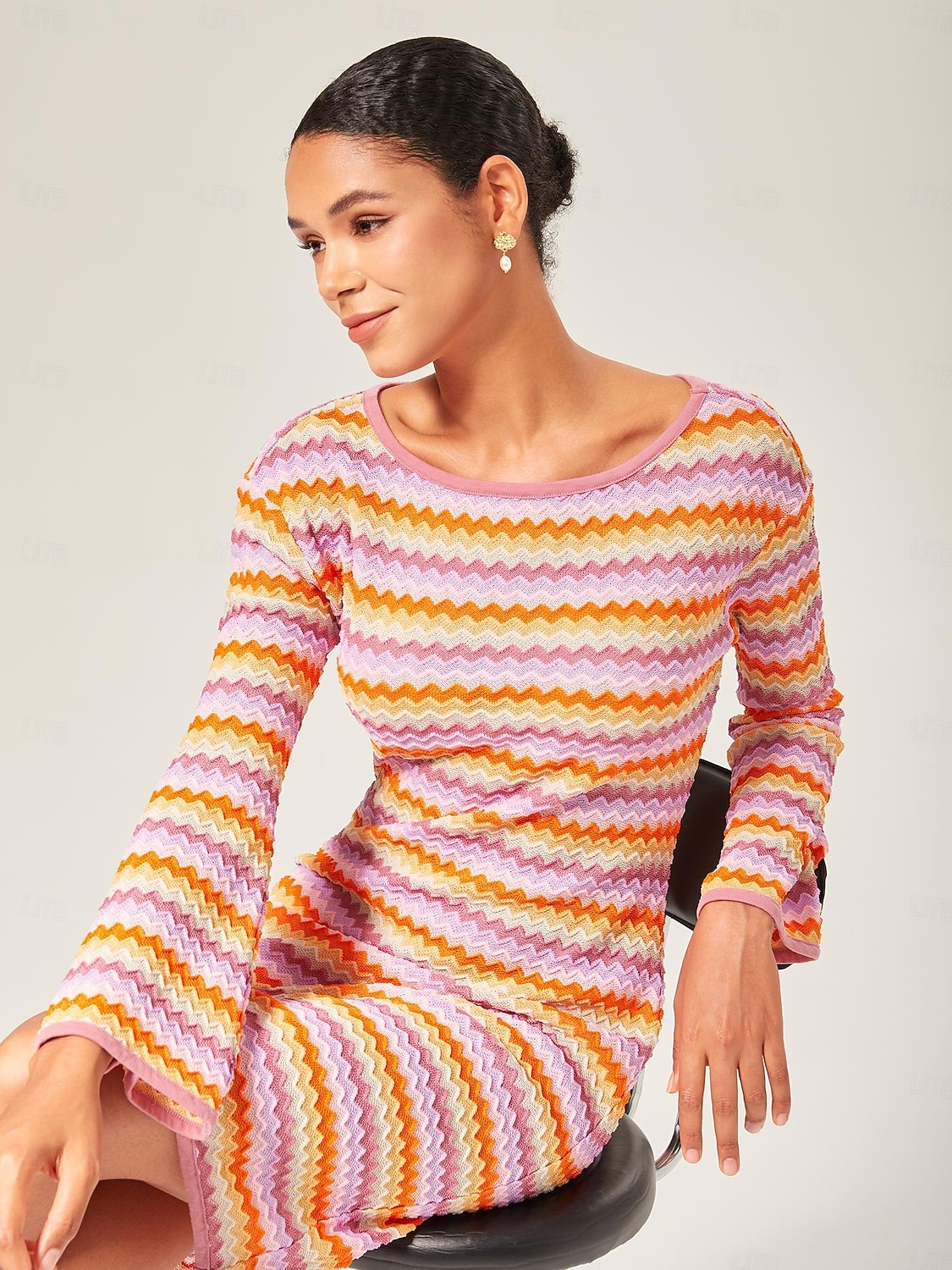 vestido curto justo de malha elástica de 2025 por $71.99 –P6