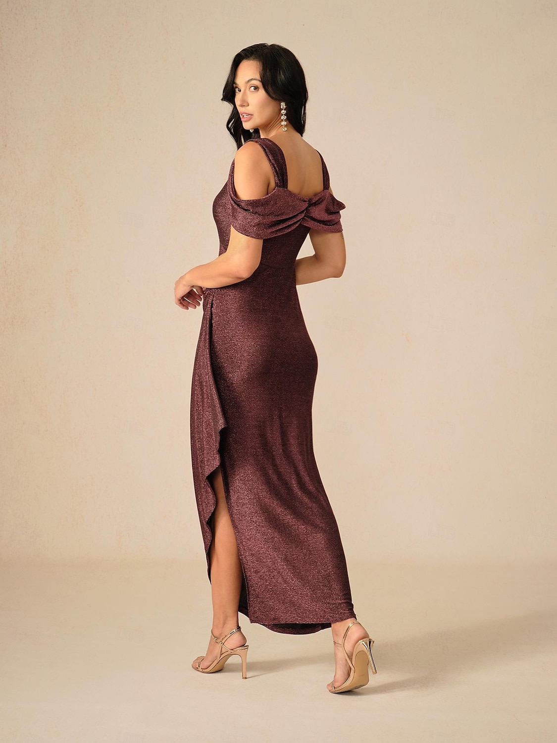 Pentru femei Rochie Lunga Rochie Maxi Rochie de petrecere Bodycon Elegant Petrecere Zi de Naștere Club Fit regulat Simplu Fără manșon Curele de Maroniu Vară 2025 - $99.99 –P2