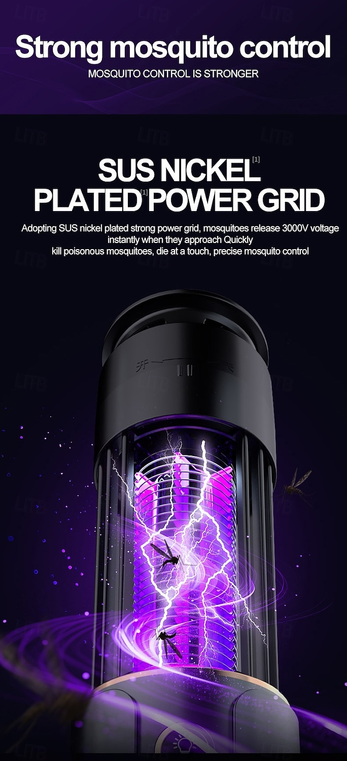 Mosquito Killer Lamp Insect Fly Trap Camping Lantern USB Timing Electric Mosquito Swatter Outdoor Insect Killer Repellent 2026 - $27.99 –P5