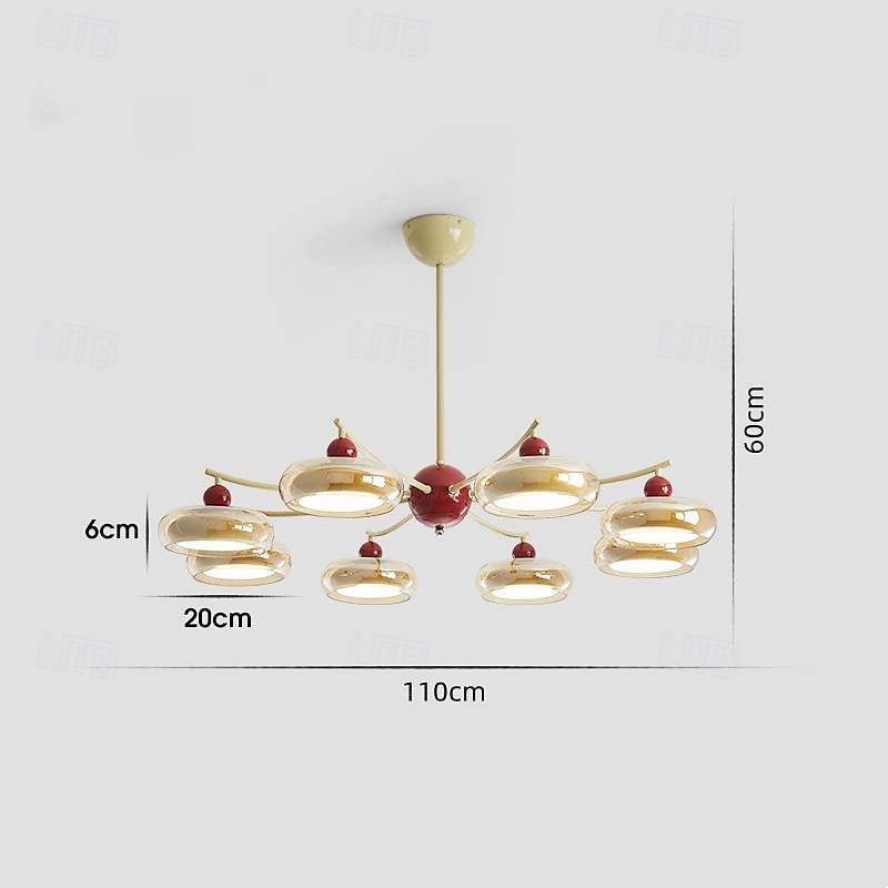 Lampadario in vetro francese di metà secolo, elegante pendente per camera da letto & studio del 2025 a $1155.99 –P4