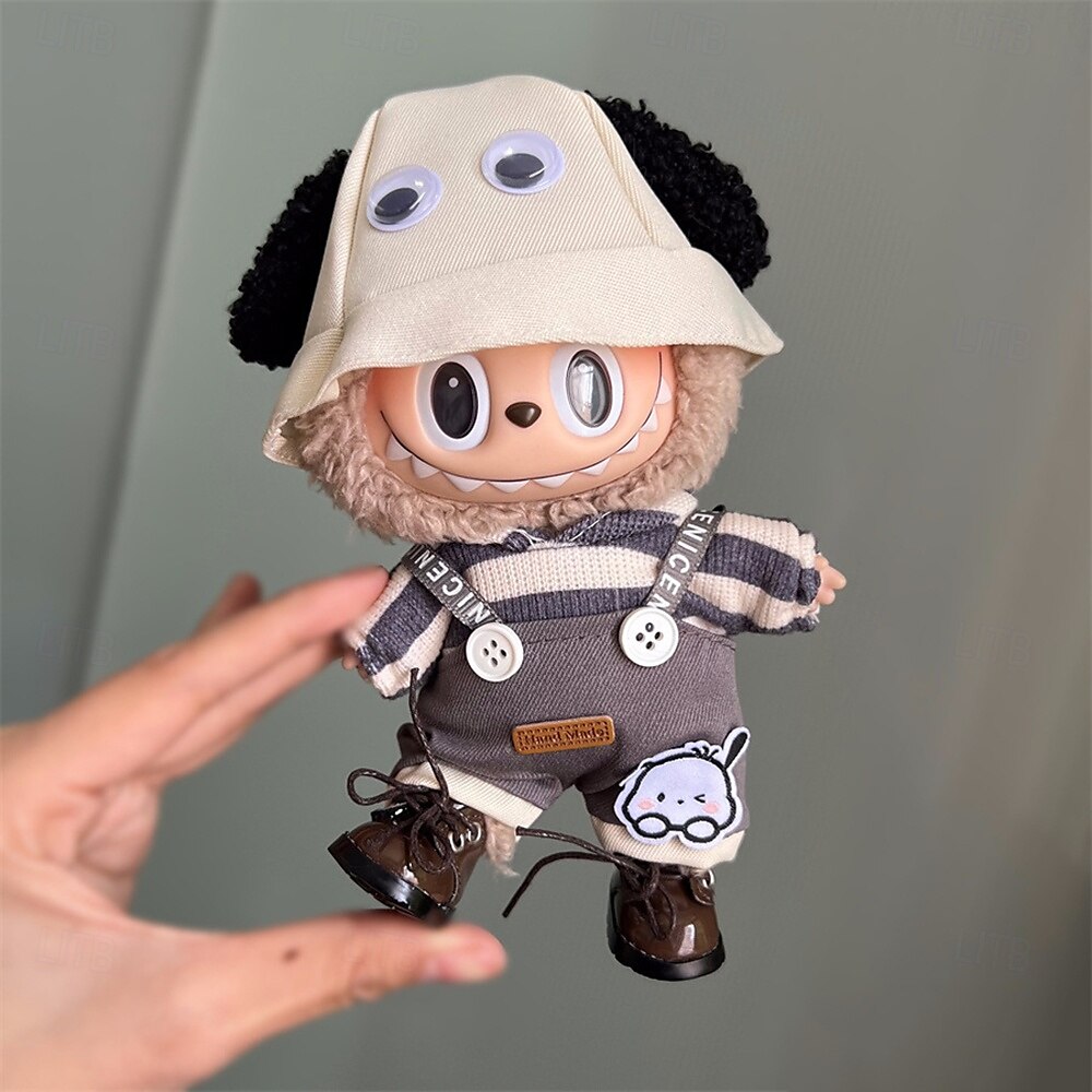 Clothes for 17cm Doll (No Doll) 17cm Doll Outfits Set with Accessaries Stylish Dress-Up Set for La Boo-Boo 2025 - $17.18 –P2