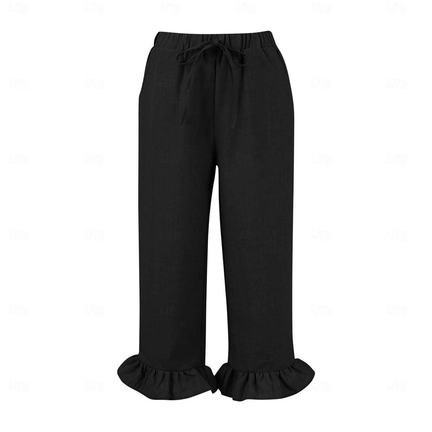 Dam EU / US-storlek caprishorts Mode Ledigt Kapris Naturlig Solid färg Plisserad Ficka Trendig Mateial som andas Bekväm Sport Microelastisk Ledigt Dagliga kläder Vin Svart Vit Grön Vår, Höst, Vinter 2025 - $20.99 –P10