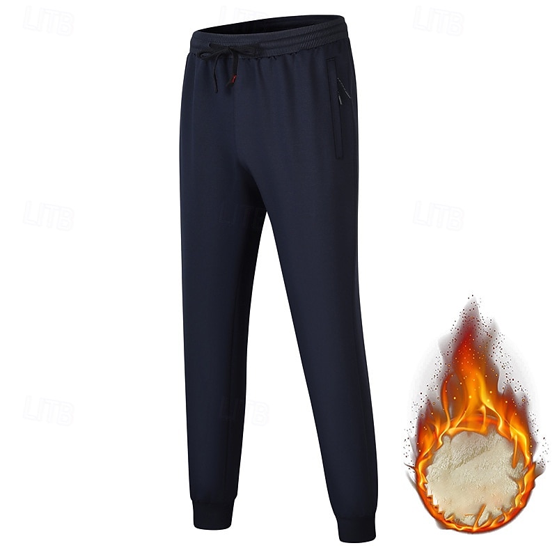 Bărbați Παντελόνι πεζοπορίας Palton de iarnă Pantaloni din lână Pantaloni termici Iarnă Toamnă În aer liber Fit regulat Cald Pantaloni Buzunar Talie elastică Gri Închis Negru Camping / Drumeții 2026 - $25.99 –P2