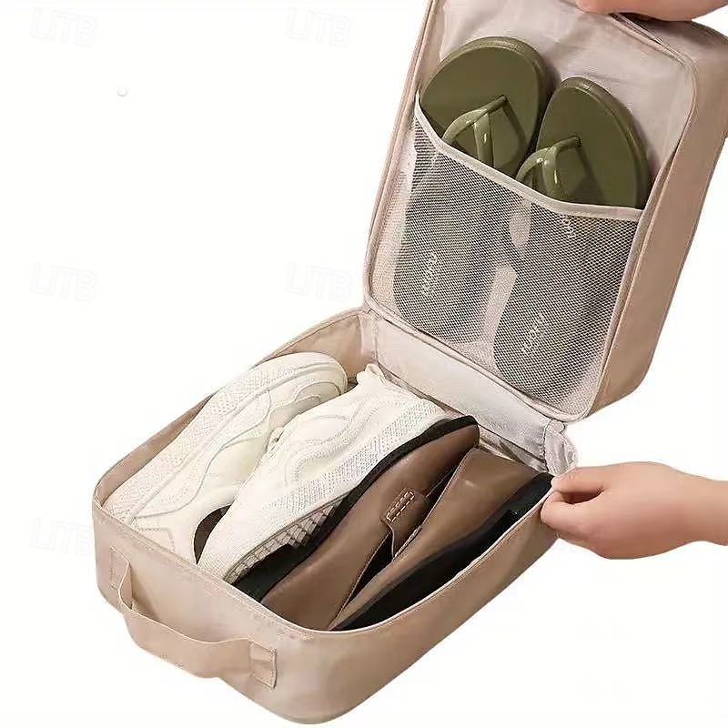 Organizador para pendurar sapatos de viagem, bolsa para sapatos de viagem de poliéster lavável e multifuncional de grande capacidade com vários compartimentos, acessório de bagagem que economiza de 2025 por $11.99 –P6