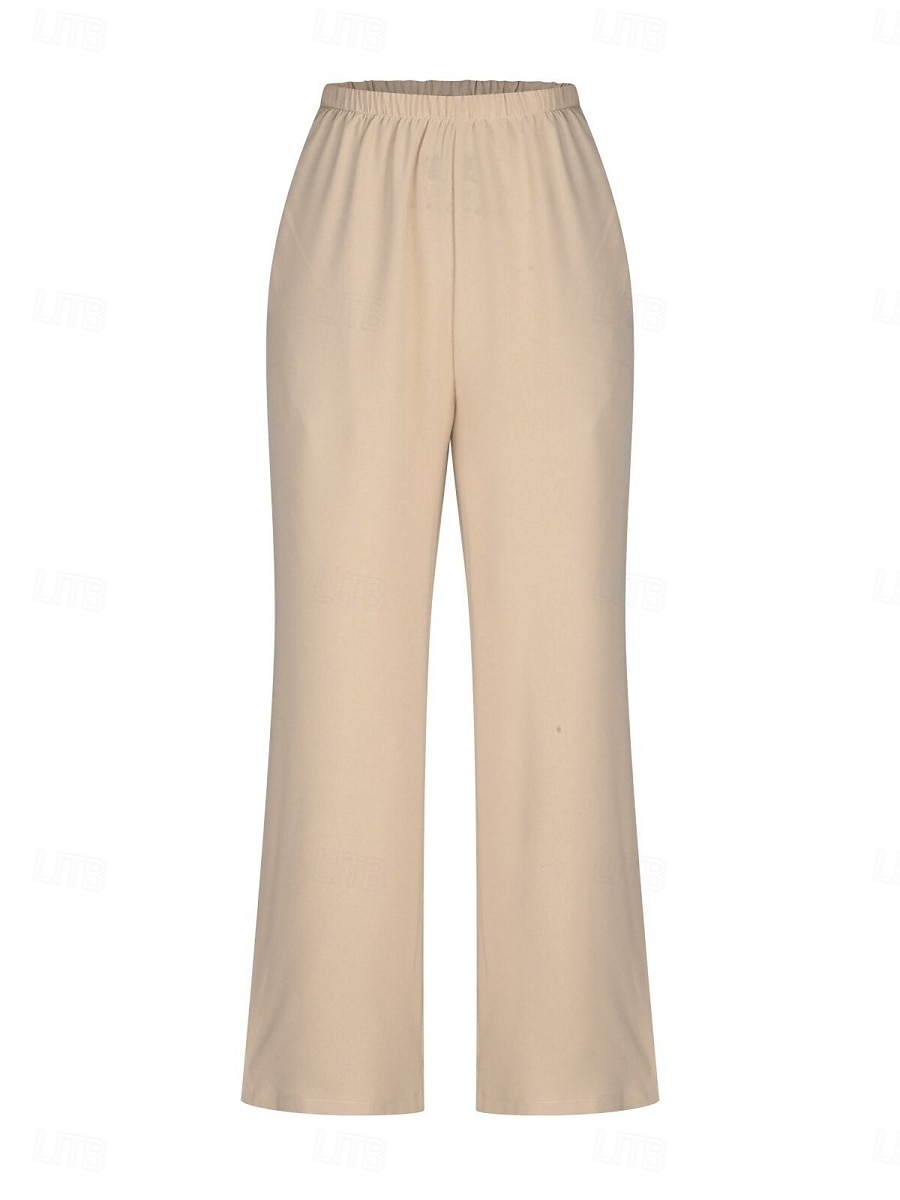 Femmes Mode Streetwear Quotidien Ensembles de Pantalons Sans manches Col en V Uni Occasionnel Quotidien Noir bleu marine Vert Été Coupe Ample de 2025 ? $28.99 –P4