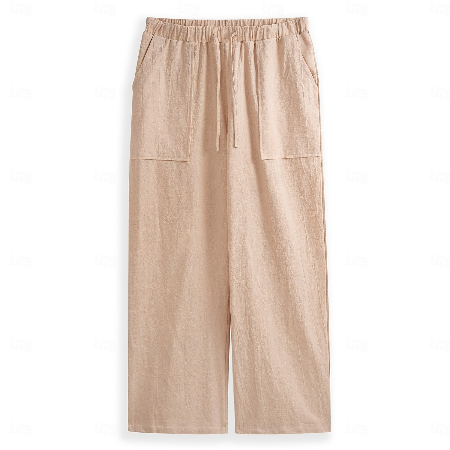 Homens Calças de linho Calças Calça verão Calças largas Calças de praia Bolsos Com Cordão Tecido Conforto Respirável Comprimento total Ioga Casual Diário Férias Estilo Clássico Khaki + Branco + Cinza de 2025 por $39.99 –P10