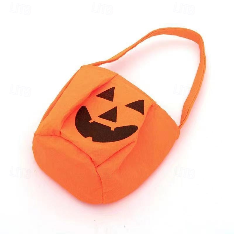 Τσάντα δώρου με κολοκύθες για το Halloween για παιδιά, τσάντα tote με γλυκά για κέρασμα ή trick or treat, μη υφασμένη τρισδιάστατη τσάντα δώρου jack-o'-lantern με πρόσωπο φαντάσματος κινουμένων 2025 - $6.49 –P2