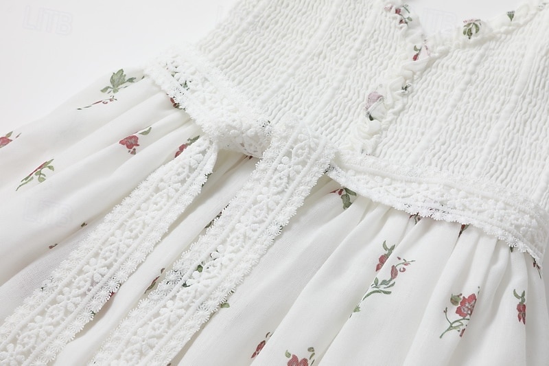 Women's Mini Dress Casual Dress Summer Dress Slip Dress Boho Dress Vintage Vacation Daily Going out Regular Fit Floral Sleeveless Straps Black White Summer 2025 - $28.99 –P5