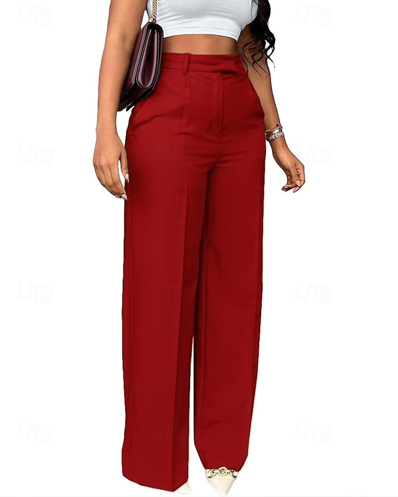 Per donna Pantaloni Eleganti Gamba larga Streetwear Casual Lunghezza intera Naturale Semplice Tasca Elastico in vita Comodo All'aperto Confortevole All'aperto Vacanza Abbigliamento casual alla moda del 2025 a $22.99 –P7