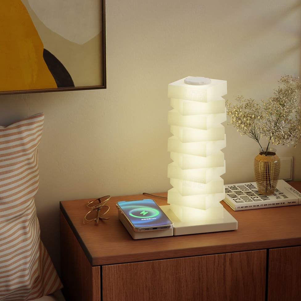 LED Desk lamp with wireless charger and dimmable touch control lamp for bedroom and office lamp 2025 - $87.99 –P8