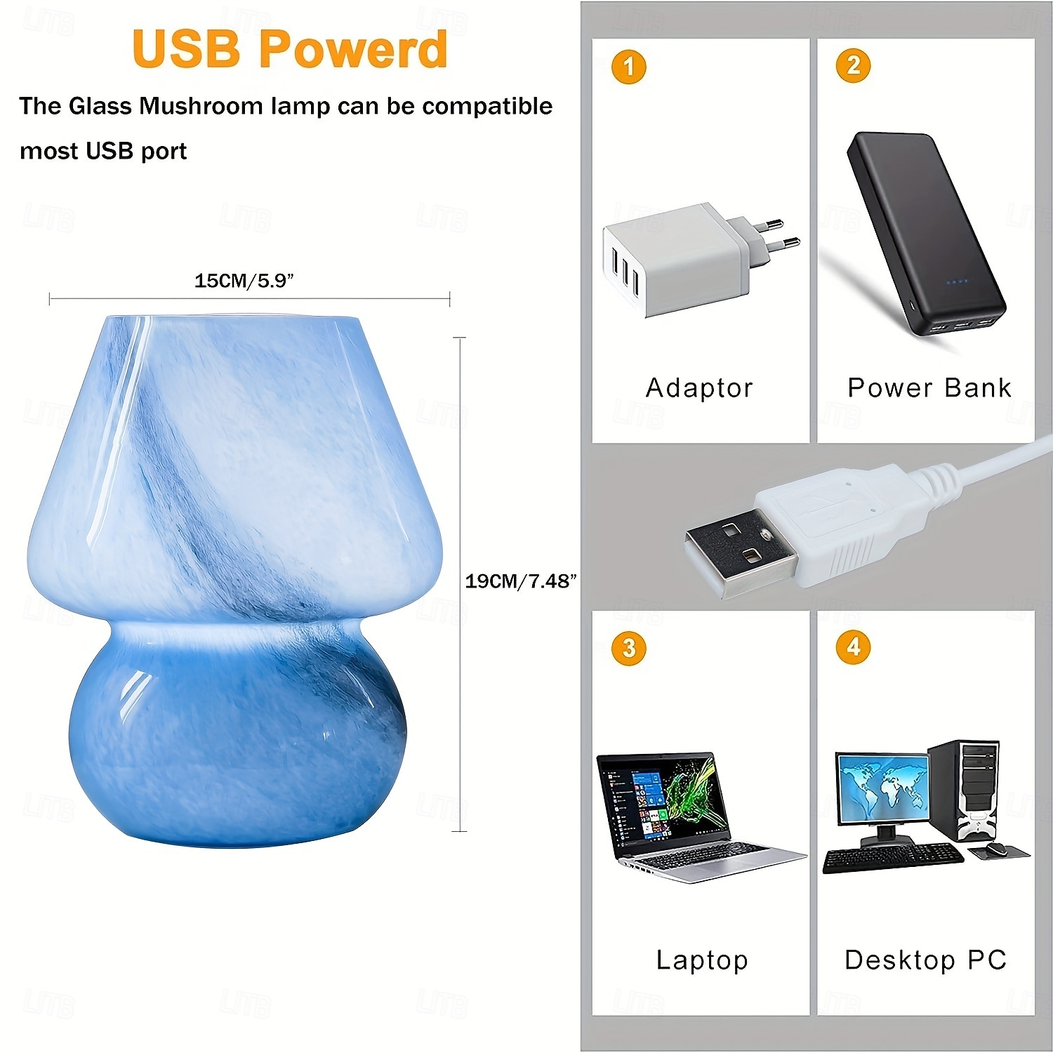 Graziosa lampada da comodino a forma di fungo a LED - lampada da comodino in vetro con luminosità regolabile, perfetta per l'arredamento della casa &regali del 2025 a $73.99 –P3