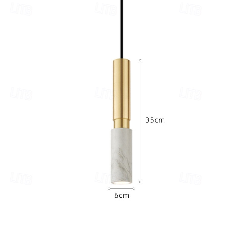 Nordic Modern Pendant Light Fixture Brass Ceiling Hanging Light with Marble lampshade Simple Chandelier Restaurant Pendant Lighting for Kitchen Island Living Room Bedroom 2025 - $170.99 –P5