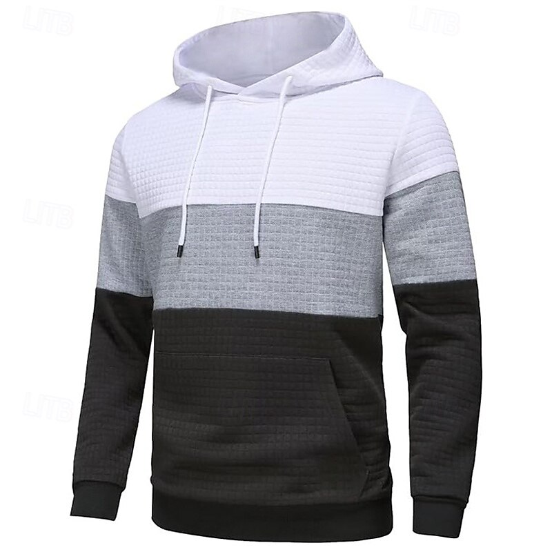 Hombre Sudadera Blanco Amarillo Vino Verde Ejército Caqui Con Capucha Bloque de color Bolsillo Con Texturas Deporte Diario Festivos Poliéster Ropa de calle Básico Casual Primavera Otoño Ropa 2025 - $20.99 –P8