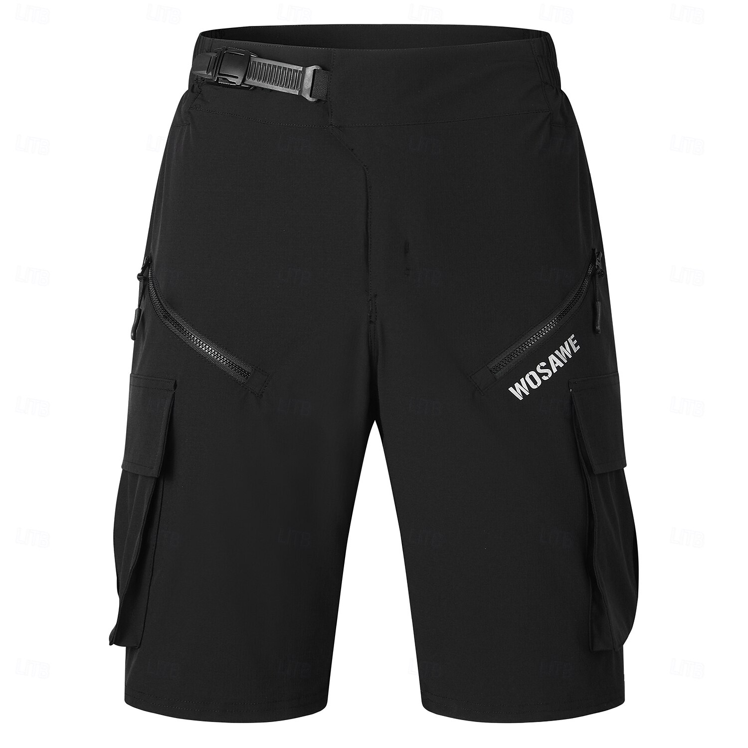 WOSAWE Herr Dam Ensfärgat Cykelvägshorts Cykelbyxor Cykelshorts Cykel Shorts MTB-shorts Slapp form Bergscykling Vägcykling sporter Dragkedja fram Reflexremsa Bekväm Elastisk Mörkgrå Svart Kläder 2025 - $49.99 –P2