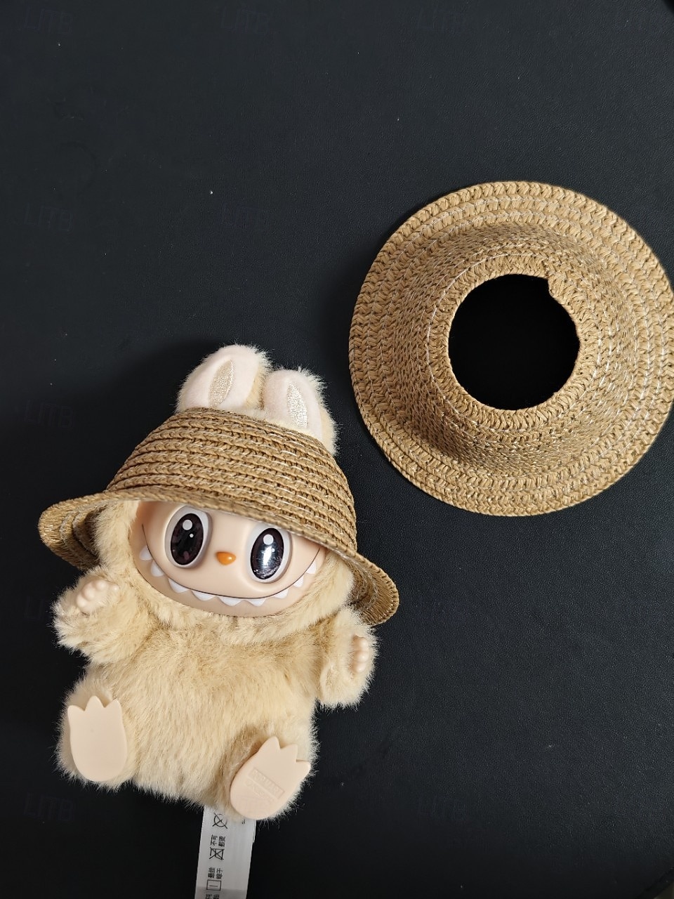 3 יחידות כובעי קש מיניאטוריים לבובות ויניל 17 ס"מ, כובע קש מיניאטורי טבעי, בובת עשה זאת בעצמך, קישוטי בית בובות 2025 - $16.99 –P3