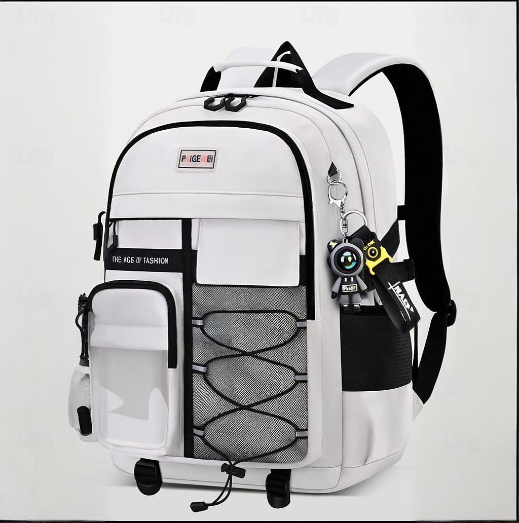 Sac à dos blanc grande capacité pour femme – Sac d'école et de voyage à panneaux en maille multi-poches pour adolescentes et étudiantes de 2025 ? $34.99 –P2