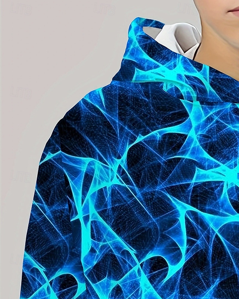 Pojkar 3D Grafisk Huvtröja Långärmad Vår Höst Mode Streetwear Barn 4-12 år Huva Utomhus Ledigt Dagligen Normal 2025 - $18.99 –P4