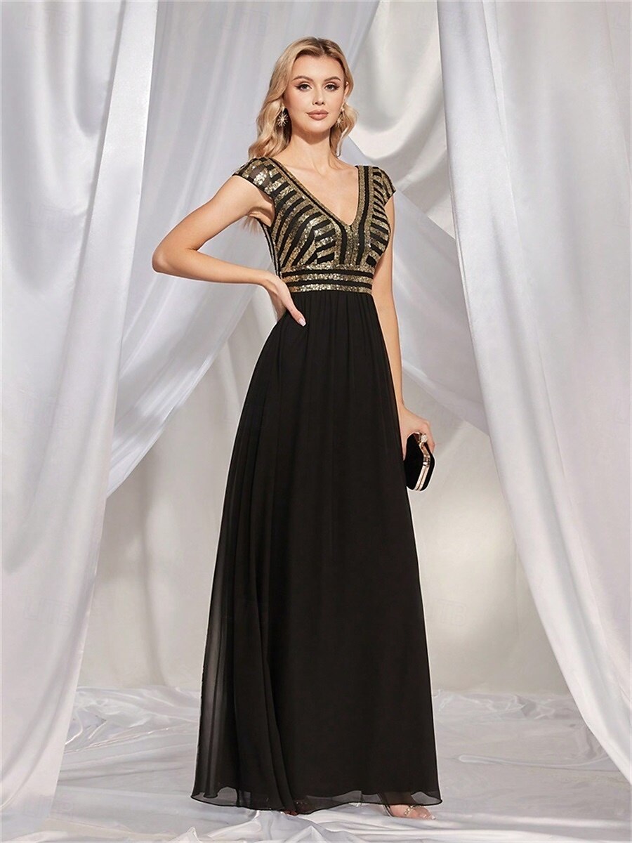 Vestidos Quinceanera A-Line Vestido Elegante Formal Comprimento de Chão Sem Mangas Decote V Chiffon Costas em V com Pregas de 2025 por $99.99 –P5